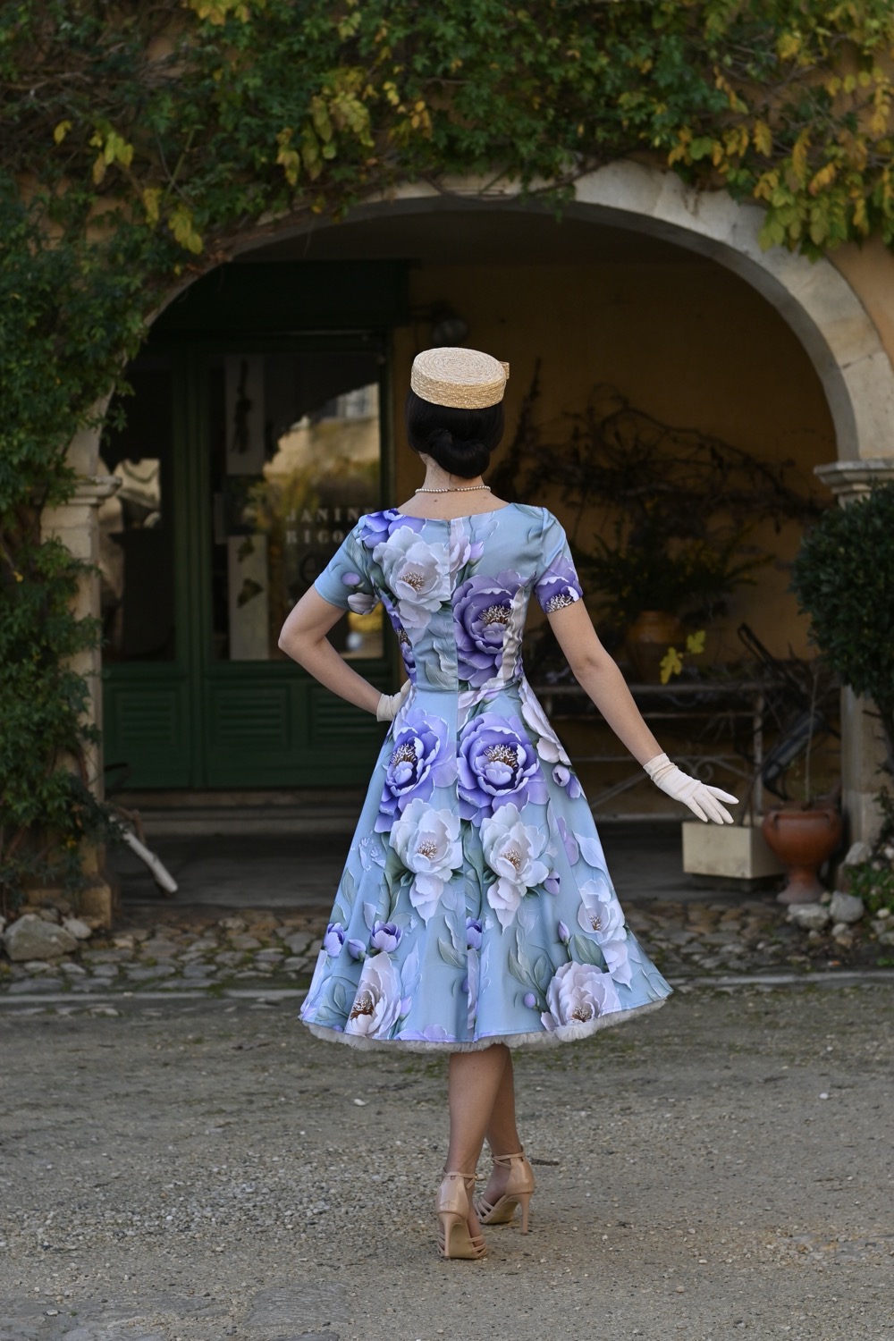 Lavender Peony Swing Dress